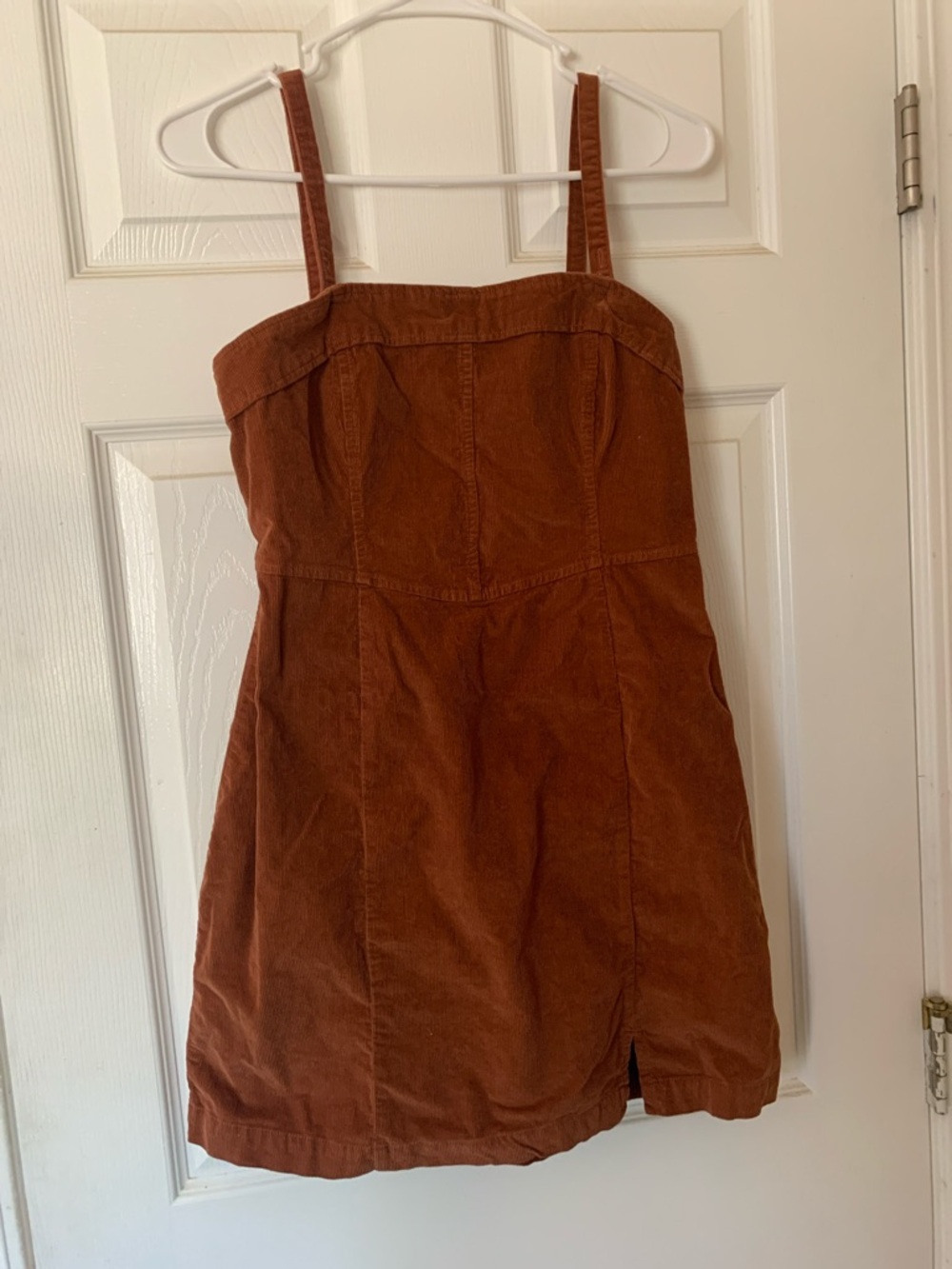 4/$30 Hollister Rust Corduroy Mini Dress with Slim Straps